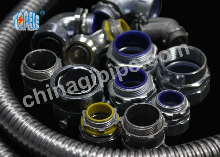 Esprémer Connector tipus recte per a canalitzacions d'acer Flexible Zinc Die Cast