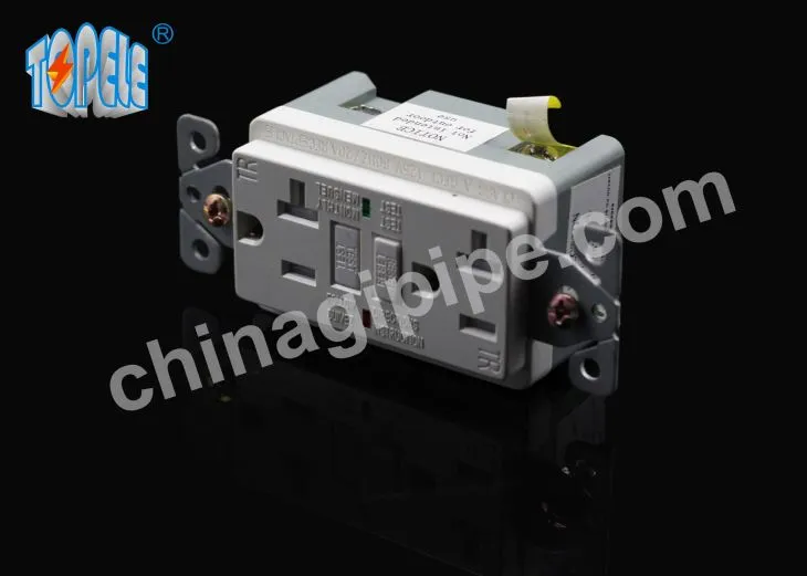 GFCI resistent de picons indicador de Receptacle Outlet amb LED Light, Wallplate de niló i cargols inclosos 15A blanc