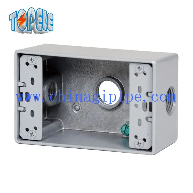 Caixes elèctriques resistents a la intempèrie 3 forats una sortida de banda